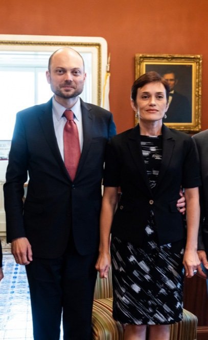 Vladimir and Yevgenia Kara-Murza in Washington, DC, USA, 17 September 2024. Photo: EPA/JIM LO SCALZO