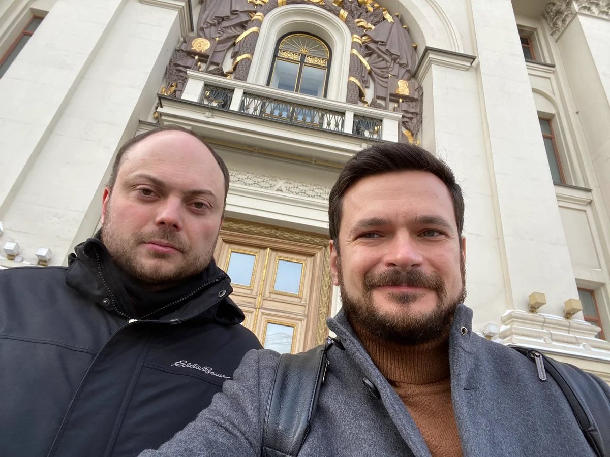 Vladimir Kara-Murza and Ilya Yashin. Photo: Ilya Yashin on Twitter