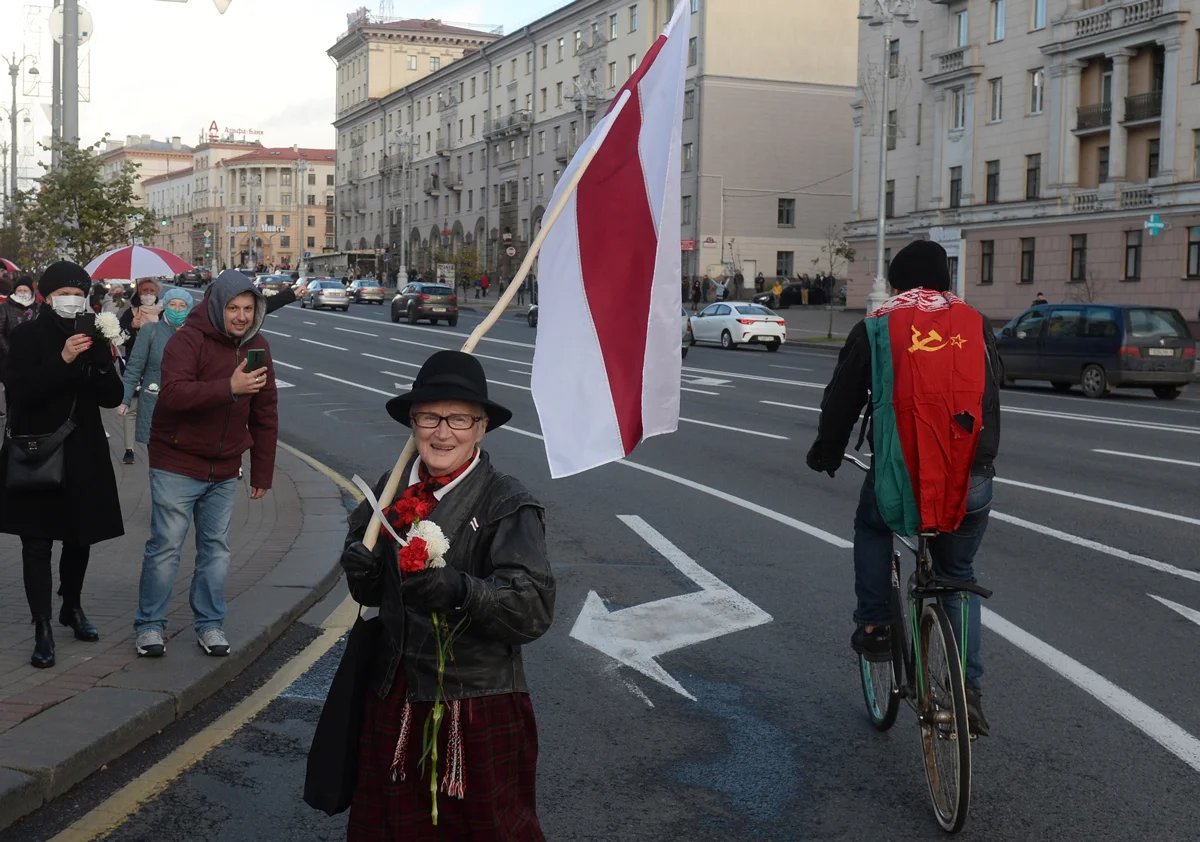 Bahinskaya protests the results of the presidential election, Minsk, 19 October 2020. Photo: EPA