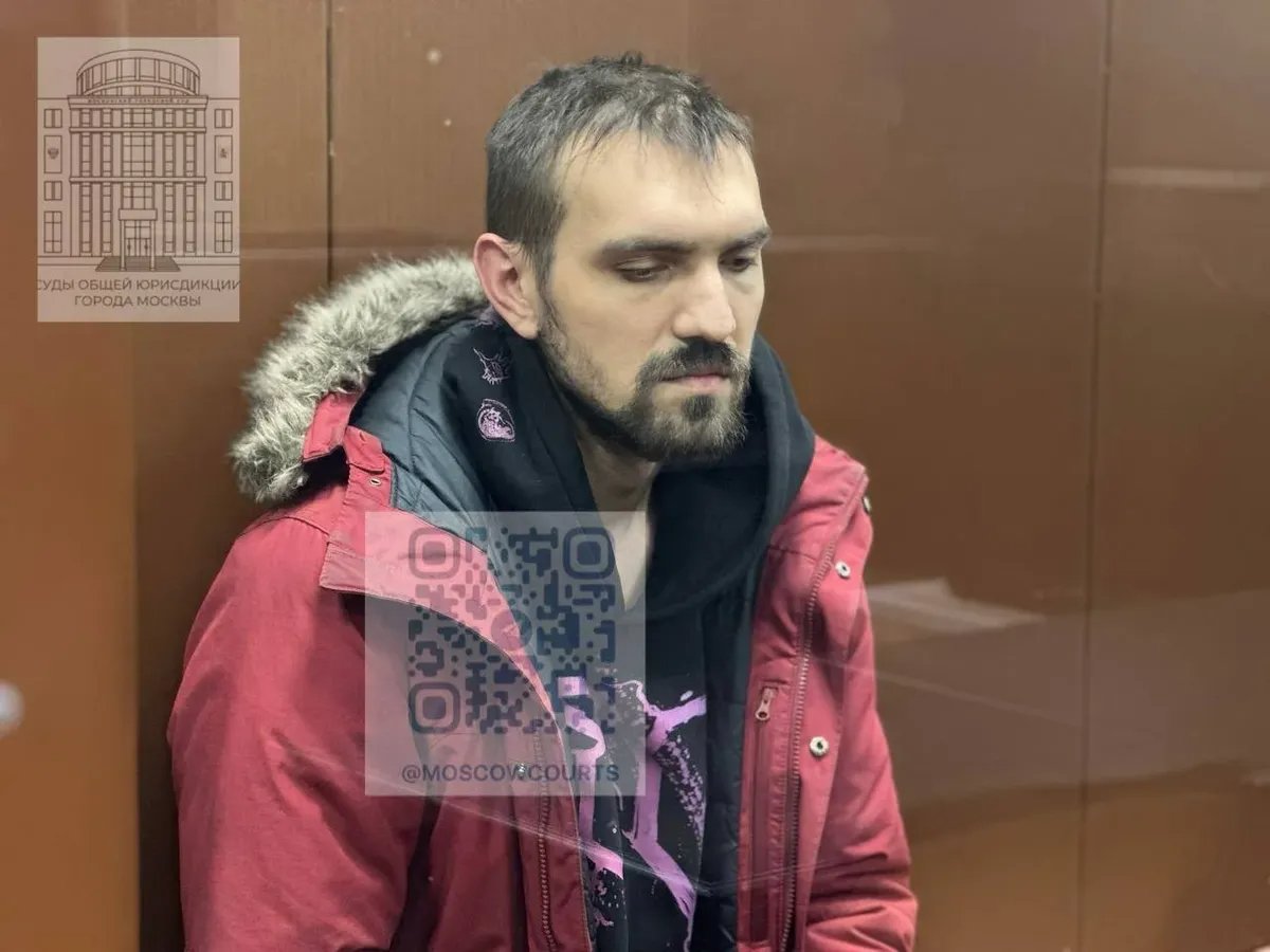 Artemy Ostanin in court in Moscow, 19 March 2025. Photo: Moscow Courts Service, Telegram