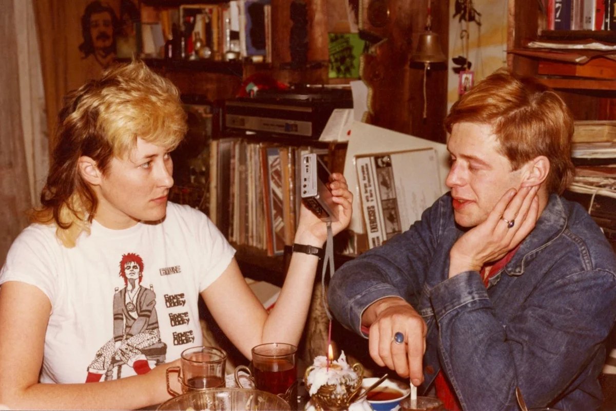 Joanna Stingray with Akvarium lead singer Boris Grebenshchikov. Photo: Joanna Stingray