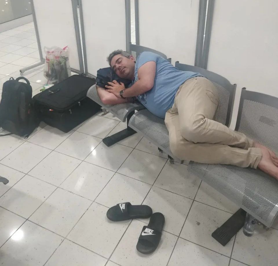 Peter Nikitin at the Nikola Tesla Airport in Belgrade. Photo:  Telegram