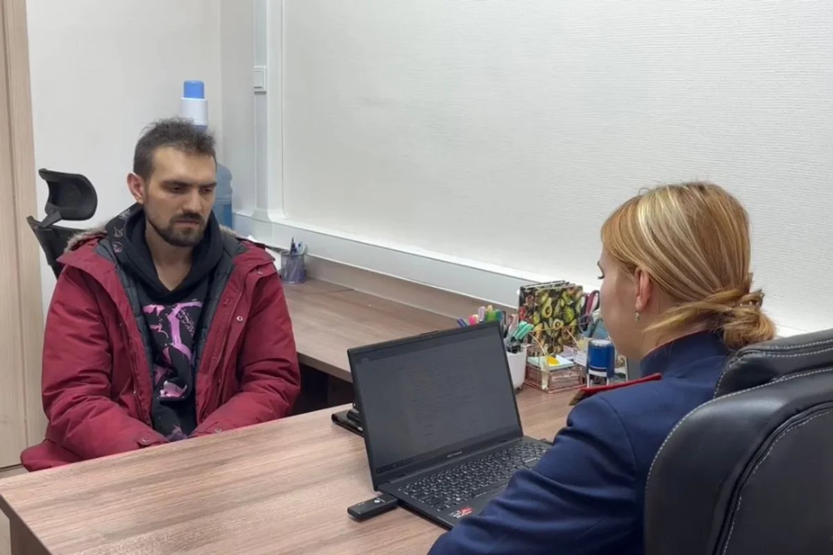 Ostanin after his arrest, 18 March 2025. Photo: Russian Investigative Committee