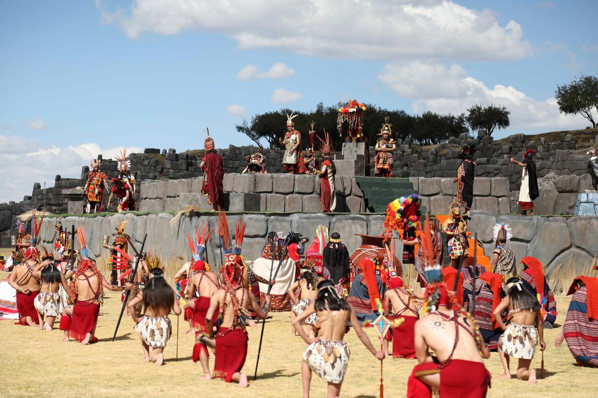 The Inti Raymi sun festival at the Sacsayhuamán archaeological complex in Cusco, Peru, 24 June 2021. Photo: EPA-EFE/Stringer