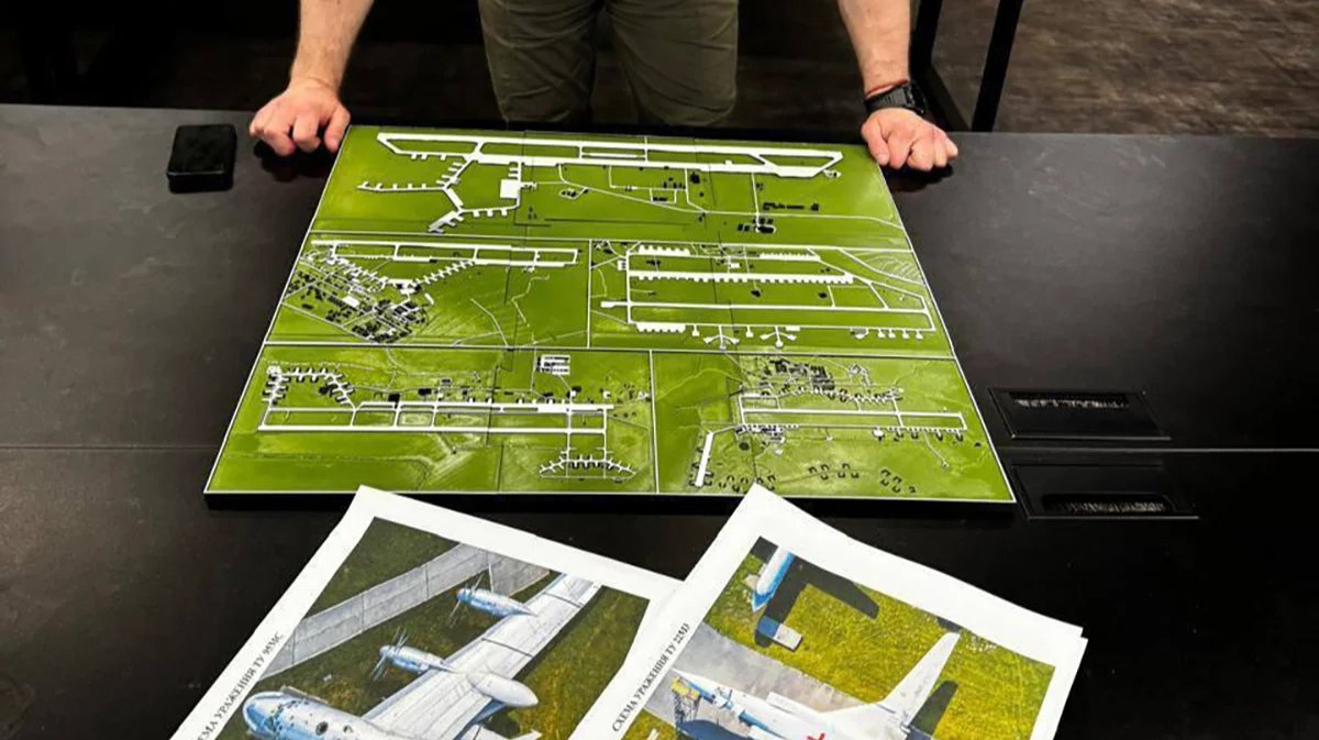 Vasyl Malyuk with plans for Operation Spider Web. Photo: Telegram, Babel