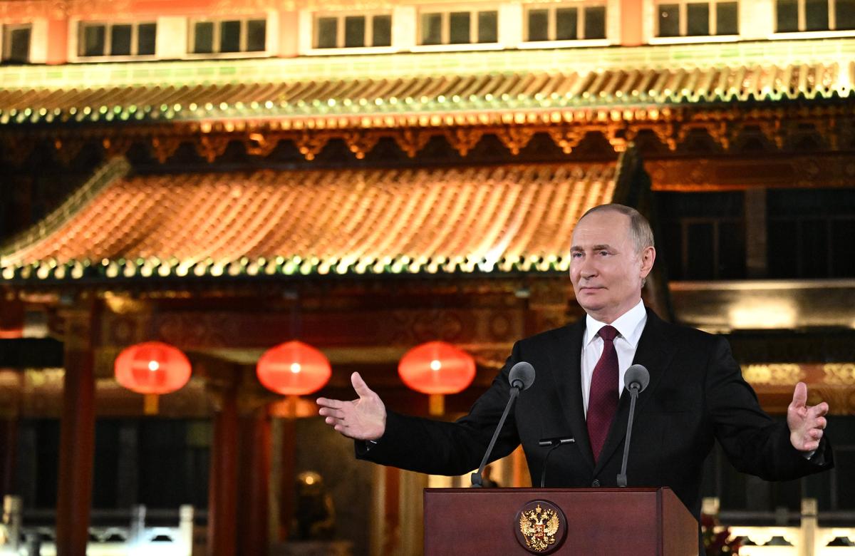 Vladimir Putin during a press conference following a military parade to mark the 80th anniversary of the end of World War II, in Beijing, China, 3 September 2025. Photo: EPA / SERGEY BOBYLEV / SPUTNIK / KREMLIN POOL