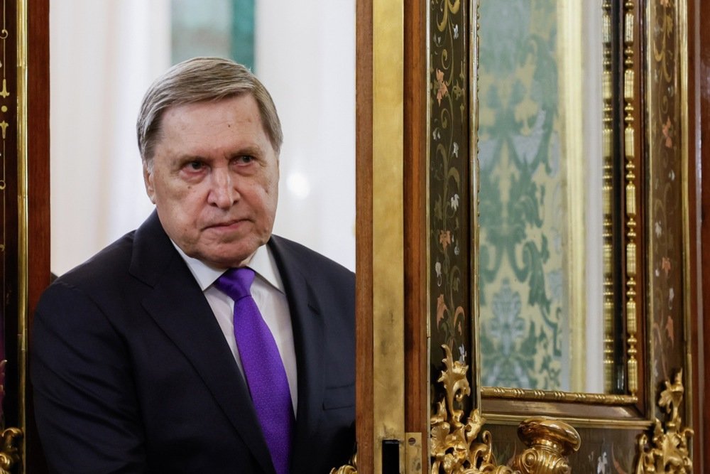Russian presidential aide Yury Ushakov seen at the Kremlin in Moscow, Russia, 13 March 2025. Photo: EPA/MAXIM SHEMETOV/POOL