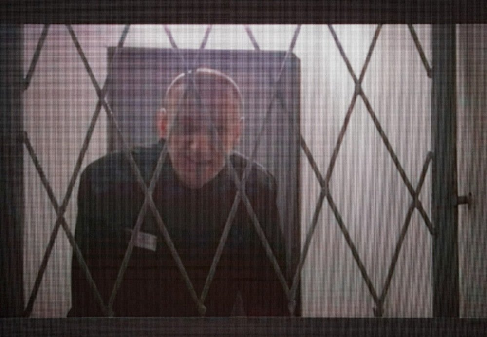 Navalny appears in court via video link in January 2024. Photo: EPA-EFE/YURI KOCHETKOV