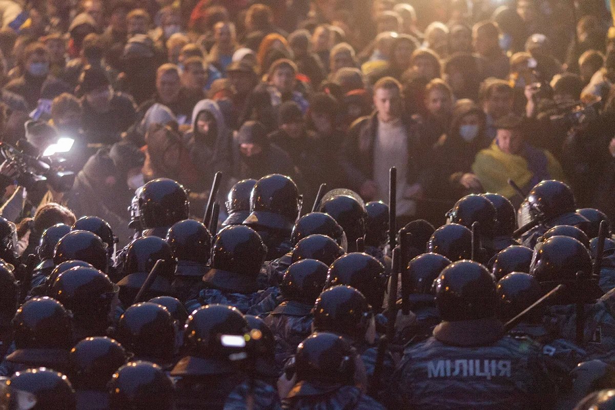 Anti-government protest in Kyiv, Ukraine, 24 November 2013. Photo: Iv Bogdan / NurPhoto / Corbis / Getty Images